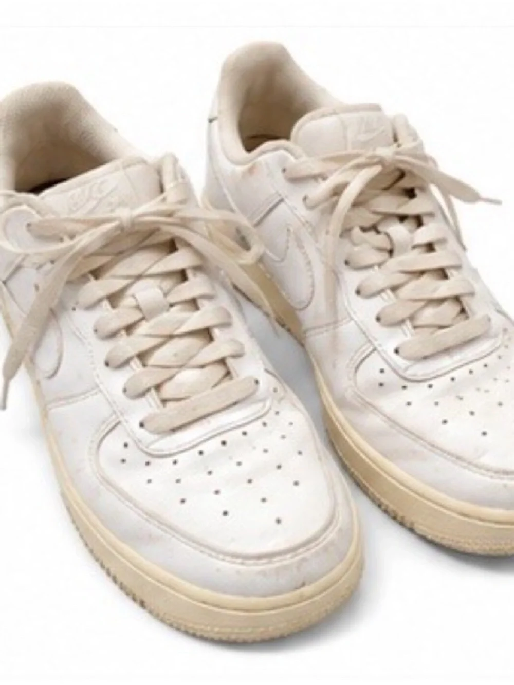Nike Beige and Off-White Low-Top Sneakers
